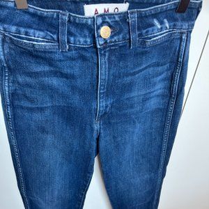 AMO crop stretch jeans in indigo